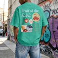 thumbnail image 5 of Fruit of the Spirit Christian Graphic T Shirts for Men Vintage Washed Oversized Tshirt Faith Back Print Religious Short Sleeve Casual Tops for Streetwear Summer, 5 of 6