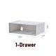 thumbnail image 2 of 1pc Plastic Desktop Organizer Drawer Cosmetic Storage Box, Freely Stackable, Multi-Layered, Suitable For Jewelry, Makeup And Other Small Items, 2 of 5