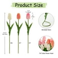 thumbnail image 7 of Briful 20 Pcs Tulips Artificial Flowers 13.5" Faux Tulips Flowers White Pink Peach Multicolor Mixed Fake Flowers Bulk Table Centerpieces Wedding Bouquet Home Decor, 7 of 7