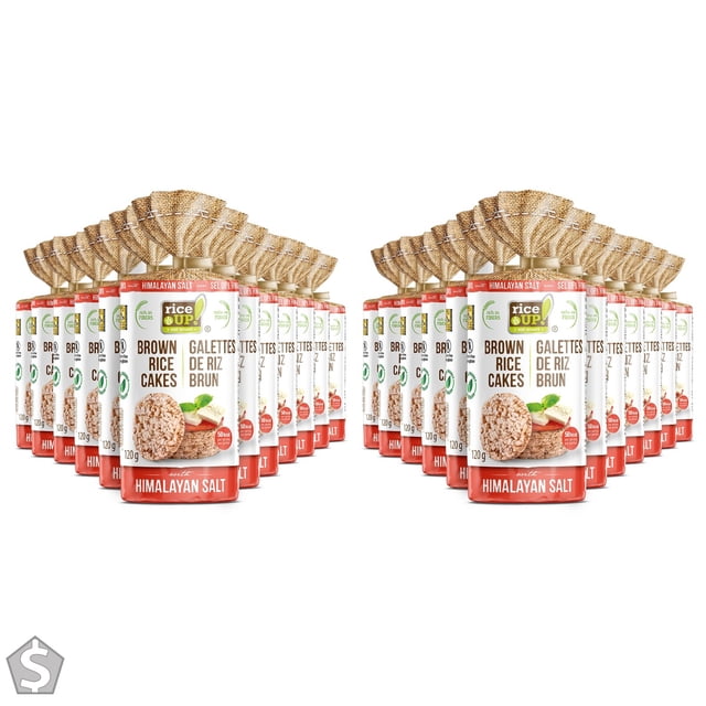 Rice UP! eat Smart , Gâteaux de Riz Brun, Sel de l'Himalaya, 120 g (Lot de 2)