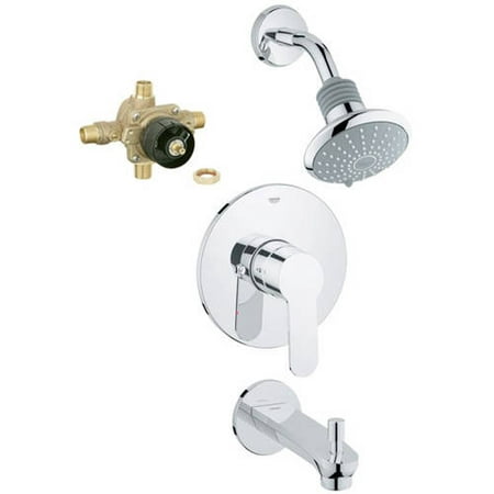 Grohe K35025-35015R-002 Eurostyle Shower Tub Combination with Rough-in, Starlight