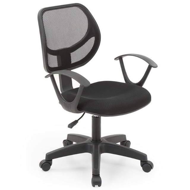Pemberly Row Chaise de Travail Pivotante Réglable en Hauteur en Noir