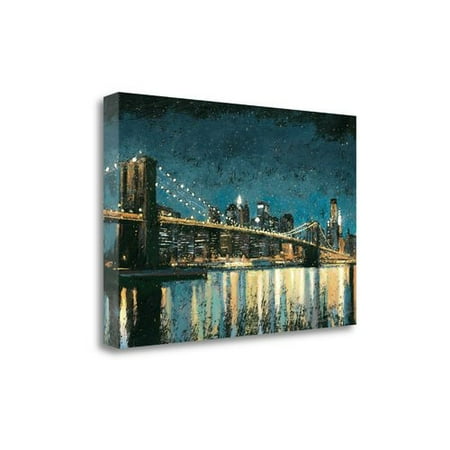 - Tangletown Fine Art Bright City Lights Blue I Ready-to-Hang Giclee Print Gallery Wrap Canvas Wall Art by James Wiens