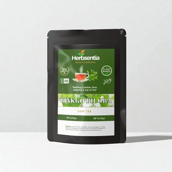 Ginkgo Biloba Herbal Tea – 20 Tea Bags | Naturally Caffeine-Free | Herbsentia