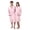 Pink, variant on Women's 100% Cotton Waffle Bathrobe – Lightweight Soft Spa Robe, Breathable Kimono Style Lounge Wear, Pink