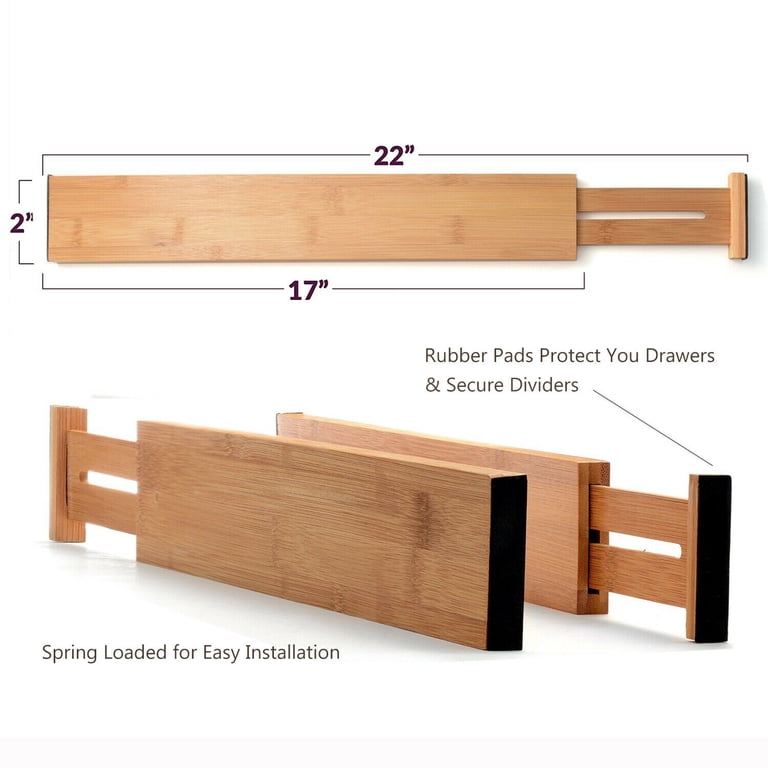 Bambusi Bamboo Drawer Dividers, Set of 4 photo 5