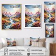 thumbnail image 4 of Designart "Whispering Scenery Of The Mountains I" Landscape Mountains Floater Framed Canvas Prints, 4 of 5