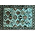 thumbnail image 1 of Ahgly Company Indoor Rectangle Oriental Light Blue Industrial Area Rugs, 6' x 9', 1 of 4