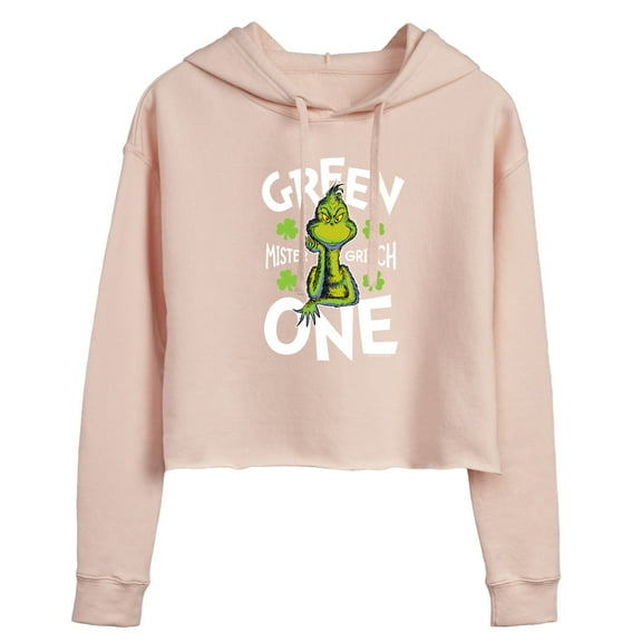 The Grinch - Green One - Juniors Cropped Pullover Hoodie