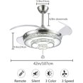 thumbnail image 3 of Fandian Ceiling Fan with Lights, Remote Chandelier Fixture, Fandelier, Color Changes Lighting Decors for Living Room, Dining Room, Bedroom, 3 of 18