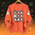 thumbnail image 2 of KEGIRLOM Halloween Sweatshirts for Women Cute Crewneck Ghost Pumpkin Sweaters | Cute frame ghost print sweatshirt Orange Pullover, 2 of 7