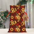 thumbnail image 4 of Fuzoiu Red Plaid Sunflower Print Christmas Gift Bag,Burlap Gift Bag with Drawstring Closure & Hang Tag,Perfect for Holidays, Birthdays, and Special Occasions-Small, 4 of 7