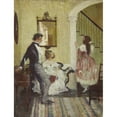 thumbnail image 2 of Arthur Fuller 15x18 Black Ornate Wood Framed Double Matted Museum Art Print Titled - People in a Parlor (1921), 2 of 5