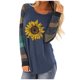thumbnail image 1 of Blusa informal con estampado de retazos de manga larga y cuello redondo para mujer a la moda Fridja  fjkfkj1989, 1 of 8