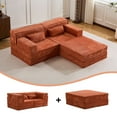 thumbnail image 3 of Compression Mahjong Sofa,Convertible Floor Sofa Bed,DIY Boneless Modular Sectional Sofa,No Assembly Required,Circle fleece fabric,Oversized 3 Seater with 3 Pillows,White, 3 of 15