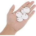 thumbnail image 4 of 100 Pieces White Key Tags Metal Key Tags Round Paper Key Tags with Split Rings (31mm, White), 4 of 5