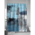 thumbnail image 5 of Fsddascl Blue Ombre Shower Curtain Set - 54" x 78" Washable Bathtub Curtain with 12 Hooks, Vintage Shabby Chic Abstract Aesthetics Waterproof Fabric Stall Shower Curtains for Bathroom/Bathtub Décor, 5 of 6