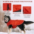thumbnail image 3 of DENTRUN Windproof Dog Winter Jacket, Fleece Lined Dog Vest for Cold Weather, Reflective Extra Warm Dog Coat with Leash Hole, Dog Winter Outfit for Medium Large Dogs, 3 of 7