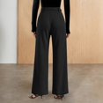 thumbnail image 6 of ZenCart Spring and Autumn New Black Temperament High Waist Straight Trousers - Slim and Tall, 6 of 8