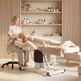 thumbnail image 4 of Costway Chaise Tatouage pour Client Esthéticienne, Lit Facial à Hauteur Réglable avec Tabouret Hydraulique, Dossier et Repose-Pieds Réglables, Blanc, 4 of 9