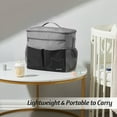 thumbnail image 3 of Mochila Bolsa de pañales insular Bolsa de mamá multifunción impermeable de gran capacidad para ropa de bebé Pañal Pañal Leche en polvo Botella Tejido Bolsa de almacenamiento de viaje Sostener o colgar insular Mochila, 3 of 7