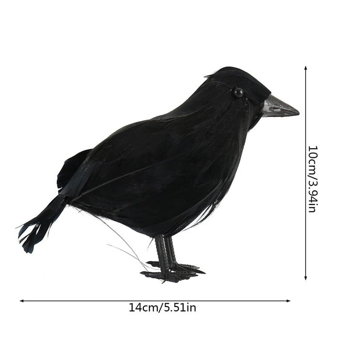 Artificial Realistic Woodland Black Crows Birds Garden Halloween Decor Best M2F6 