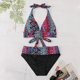 thumbnail image 5 of Traje de baño de dos piezas con estampado de bikini sexy para mujer Conjunto de ropa de playa Fridja nalpqowj52298, 5 of 9