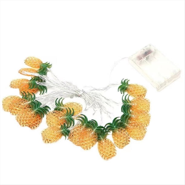 Juego de 3 Luces de Cadena de Piña, Decoraciones Hawaianas, Luces de Cadena de Piña Luau Tropical para Fiestas de Verano