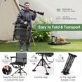 thumbnail image 5 of Topcobe 360 Degree Silent Swivel Hunting Chair, Portable Chairs for Adults, Comfy Outdoor Chair, Black, 5 of 7