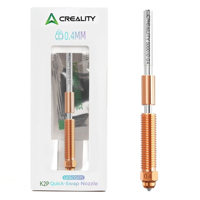 Boquilla de impresora 3D Creality K2 Plus de aleación de cobre/acero de 0,4 mm