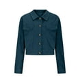 thumbnail image 3 of Mgmyaa Women's Corduroy Jackets Long Sleeve Collared Utility Jacket with Two Chest Pockets, 3 of 5