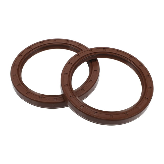 Sello de aceite universal TC de doble labio con resorte de acero, sello de eje rotativo de alta presión, goma FKM marrón, 2 piezas 75x95x10mm