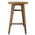 thumbnail image 4 of The Urban Port Tisa 29 Inch Backless Barstool, Handcrafted Saddle Seat in Natural Brown Acacia Wood, 4 of 5