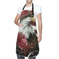 thumbnail image 2 of Zufioo Eagle With Hat And Roses Print Adult Waterproof Apron, Cooking Apron, Flower Arranging and Painting Apron-Adjustable Straps, with Pockets, Kitchen Supplies-One Size, 2 of 9