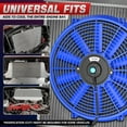thumbnail image 4 of DNA Motoring 14 Inch High Performance Blue Slim Electric Radiator Cooling Fan Assembly Kit, 4 of 5