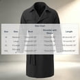 thumbnail image 3 of Hulanddfd Mens Coat Double Breasted Belted Trench Coat, Long Windbreaker with Pockets & Button Cuffs, Elegant Outerwear, 3 of 8