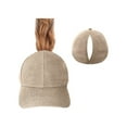 thumbnail image 1 of Wdgfv Women's Adjustable Ponytail Baseball Cap for Running Tennis and Everyday Wear Beige One Size, 1 of 4