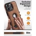 thumbnail image 4 of Funda de piel magnética WTCASE con soporte para iPhone 16 Pro, 4 of 6
