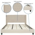 thumbnail image 4 of Flash Furniture Riverdale King Size Tufted Upholstered Platform Bed in Beige Fabric, 4 of 9