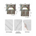thumbnail image 5 of Burnt Orange Green Flower Swag Kitchen Curtains Sets for Windows 24 Inch Length, Boho Ethnic Vintage Short Window Curtain Panels Swags Valances and Tiers 3 Piece Set for Cafe/Dining Room, 5 of 5
