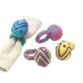 thumbnail image 2 of Global Groove GLG70033-0X-K4-A Easter Egg Napkin Rings, Assorted Color - Set of 4, 2 of 2