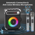 thumbnail image 6 of Rybozen Karaoke Machine with 2 Wireless Microphones, 2 Pieces, 6 of 9