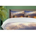 thumbnail image 4 of Ambesonne Nautical Duvet Cover Set, Romantic Honeymoon, 2-Calking, Marigold Bluegrey, 4 of 7
