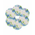 thumbnail image 7 of 13 Inch Round Placemats Set of 6, Blue Hydrangea Non Slip Heat Insulation PP Table Mats, Linen Texture Butterfly Spring Floral Washable Place Mats for Kitchen Dining Party Table Decor, 7 of 7
