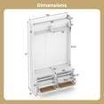 thumbnail image 5 of Resenkos 4-In-1 Hall Tree with Coat Rack & Flip Drawers for Entryway/Mudroom, White, 5 of 8