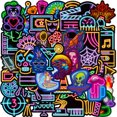 thumbnail image 1 of Paquete de pegatinas con luz de neón, 50 unidades, Creative Glow-in-the-Dark G, 1 of 2