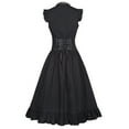 thumbnail image 5 of UPPADA Womens Corset Pleated Dress Vintage Ball Gown Dresses Sleeveless Vacation Dresses Fit and Flare Wedding Guest Dresses Vintage Formal Dress long modest dress, 5 of 8