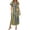 Yellow, variant on Women's Striped Shirt Collar Dress Blue L