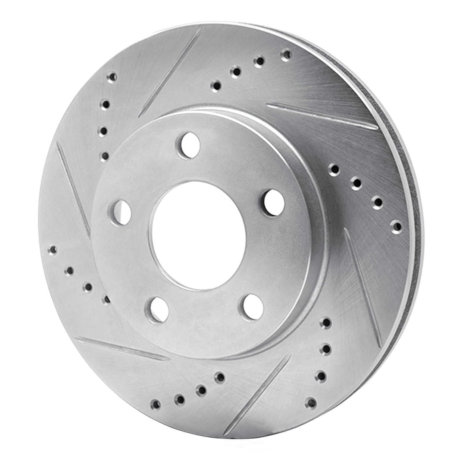 Dynamic Friction Company 631-47028L DFC Brake Rotor - Drilled And Slotted - Silver