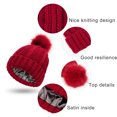 thumbnail image 4 of TRUBKH Skull Cap Beanies Winter Hats for Women Skully Cap for Men Winter Hat Skull Cap for Locs Camo Beanie Wine One Size, 4 of 6